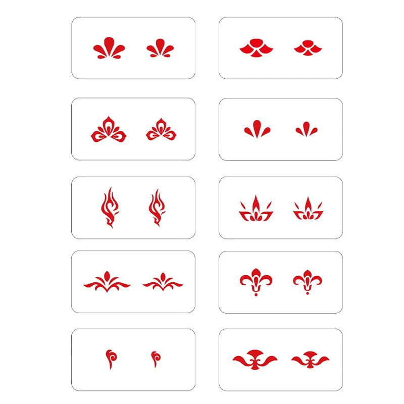Hollow Flowers Temporary Tattoo Stencil For Drawing Molds Face Makeup Template Women Kids DIY Supplies