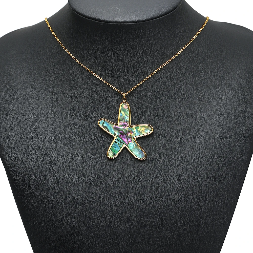 4 Stück Edelstahl-Muschel-Seestern-Anhänger für DIY Strand-Schmuck, Halsketten-Charms, Kinder-Armbänder und Ohrringe – Detail 3