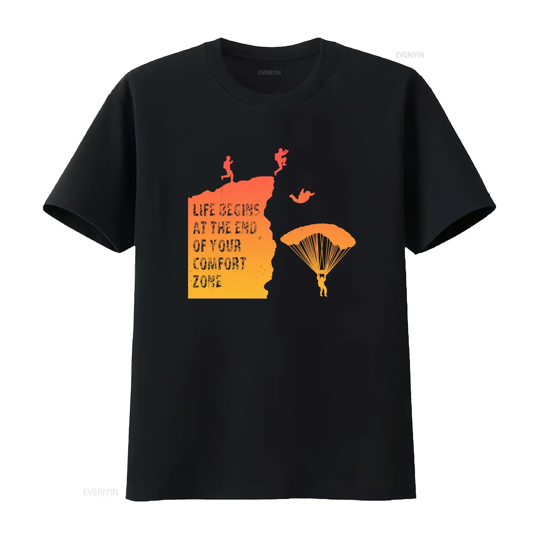 Adventure Seeker Sky Diver End of your Comfort Zone Parachuting Skydiving T Shirt vintage Washed Versatile Comfortable fashion