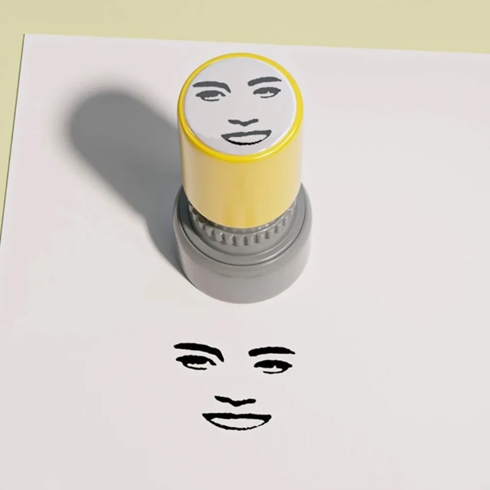 Toy DIY Engraved Self-Inking Stamp Creative Design Printing Pocket Stamp Novelty Face Memes Style Funny Seal Stamp Kids Toy