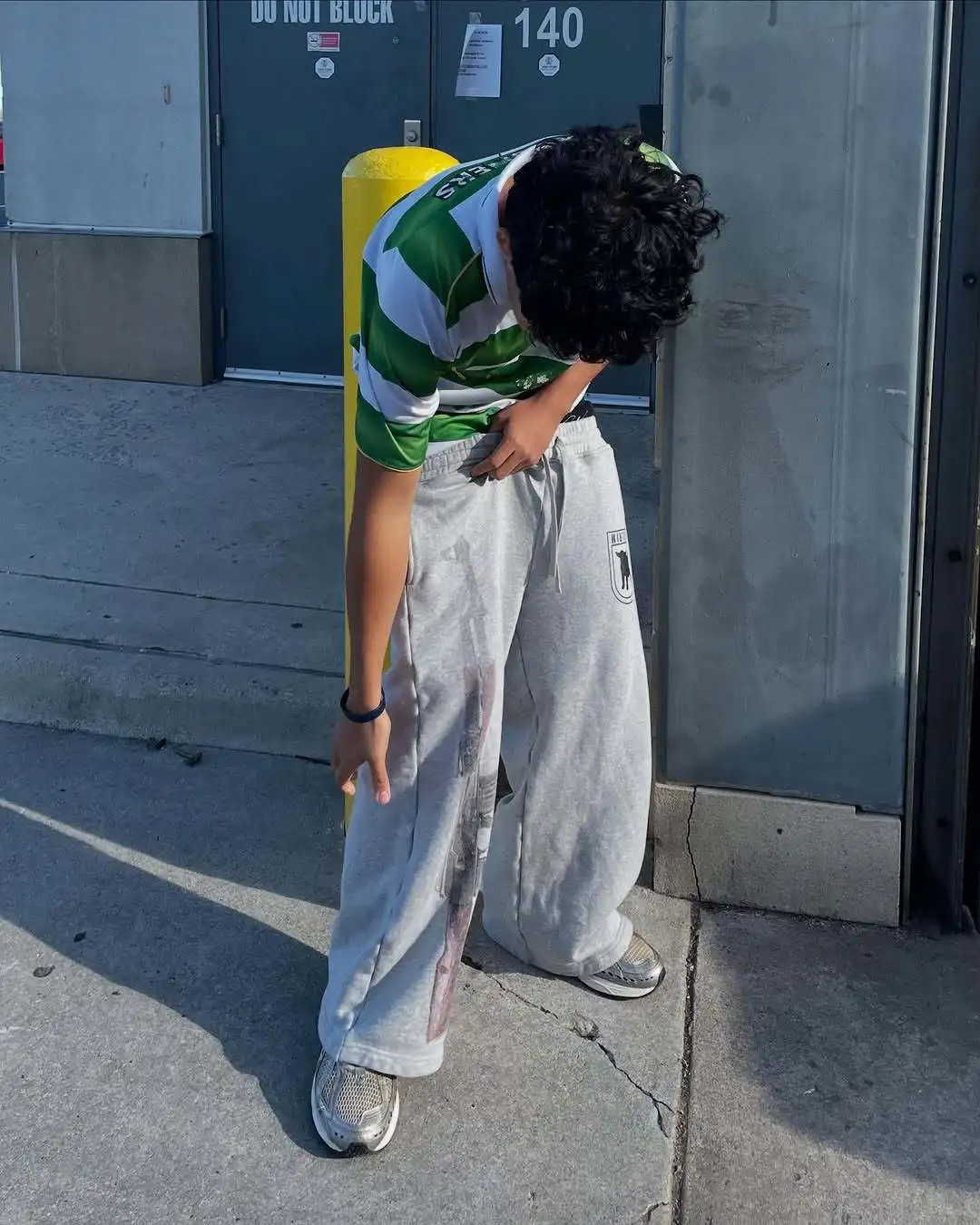 Y2K سروال حارس الشارع المطرز عالي الخصر للربيع والصيف كاجوال مستقيم الساق مزدوج الخصر تصميم عصري #6