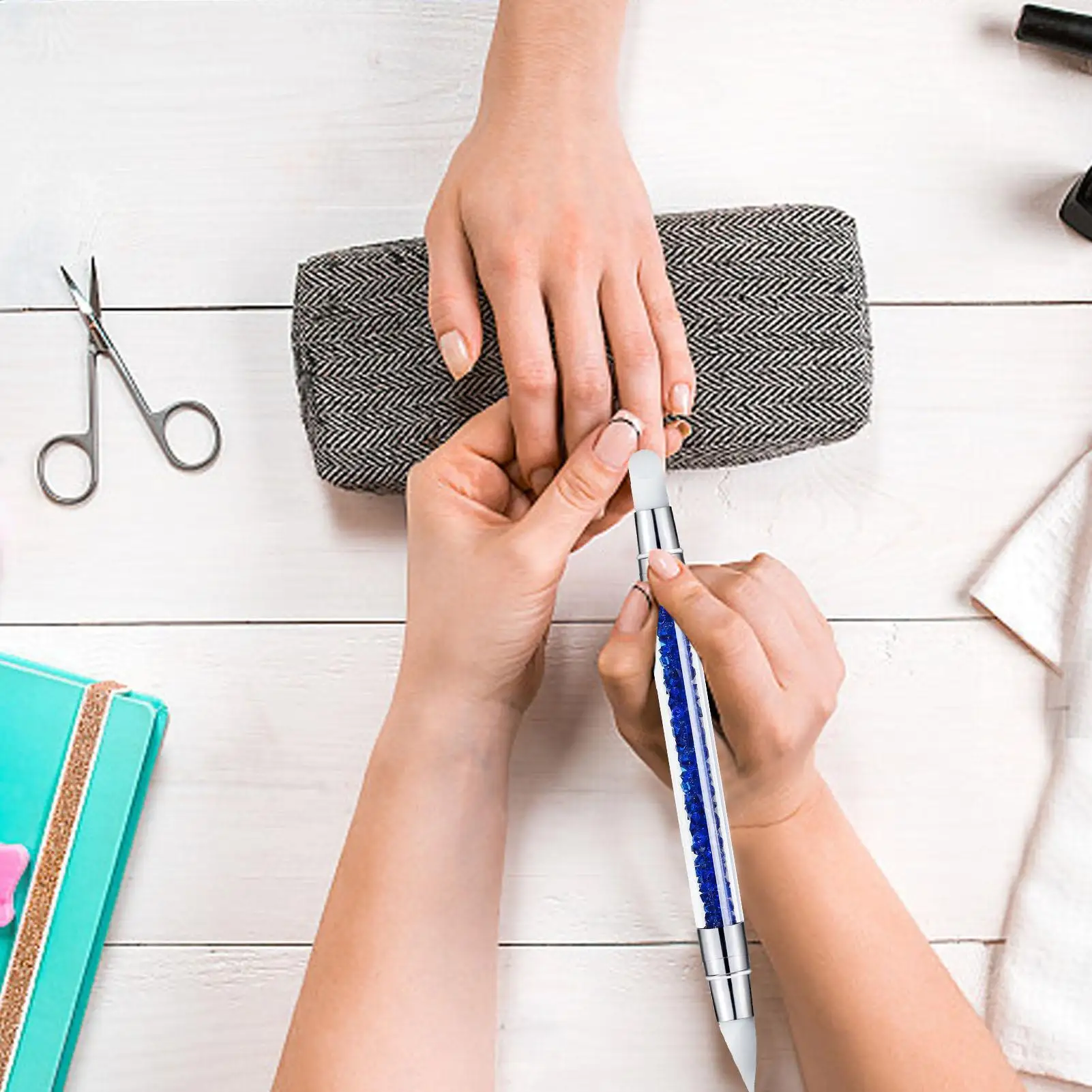 NailArt Tools For Gel Polish Professional Nail Tools Dual-Ended NailArt Sculpture Pen Dotting Tools Silicone Nail Polish