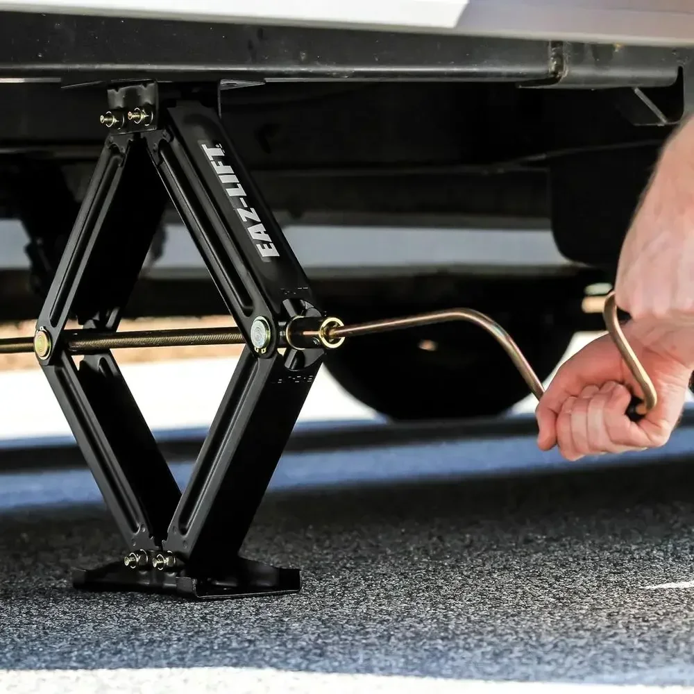 EAZ-Lift 24-inch Stabilizing RV Scissor Jacks - Features a 7,500 lb Load Capacity - Heavy-Duty Steel Construction - Set of 2 (48