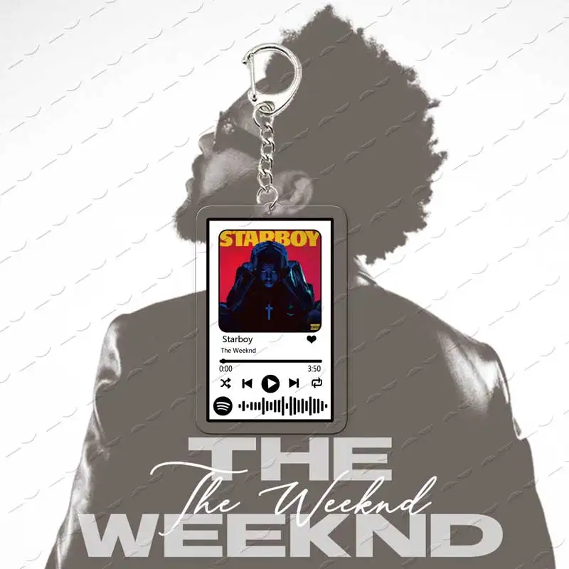 The Weeknd Music Playlist Code Acrylic Keychain Gift