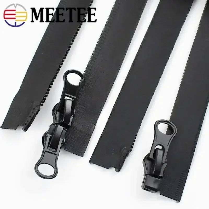 2Pcs 5# 60/70/80/100cm Waterproof Zippers For Sewing Open-End Invisible Zipper Bags Garment Zip Repair Kits DIY Accessories