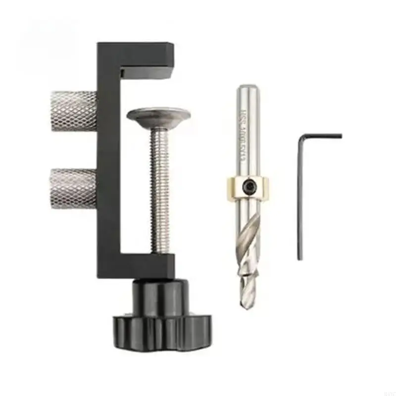 M4YC Aluminum Alloy Double Hole Tool Woodworking Drilling Locator Suitable For Architects & Home Renovation Enthusiasts