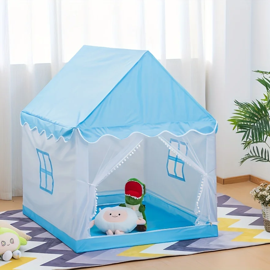 Binnenspeeltent voor jongeren - Roze/Blauw/Geel, Polyester en PVC, Perfect voor thuisspelen en kleuterschool