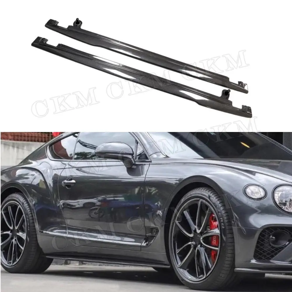 

Carbon Fiber Side Skirts Rocker Panel Lip Splitter for Bentley Continental GT W12 2018-2021 O Style Side Skirt Rocker Panels