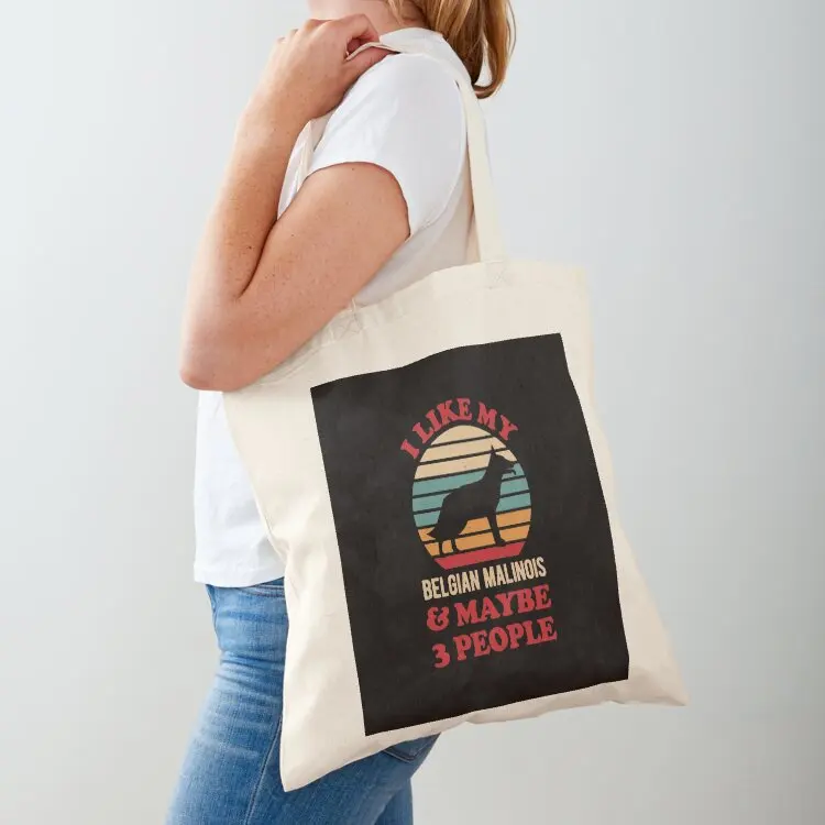 

Funny Belgian Malinois Tote Bag Shopper bag cloth bag woman canvas shopping Fabric
