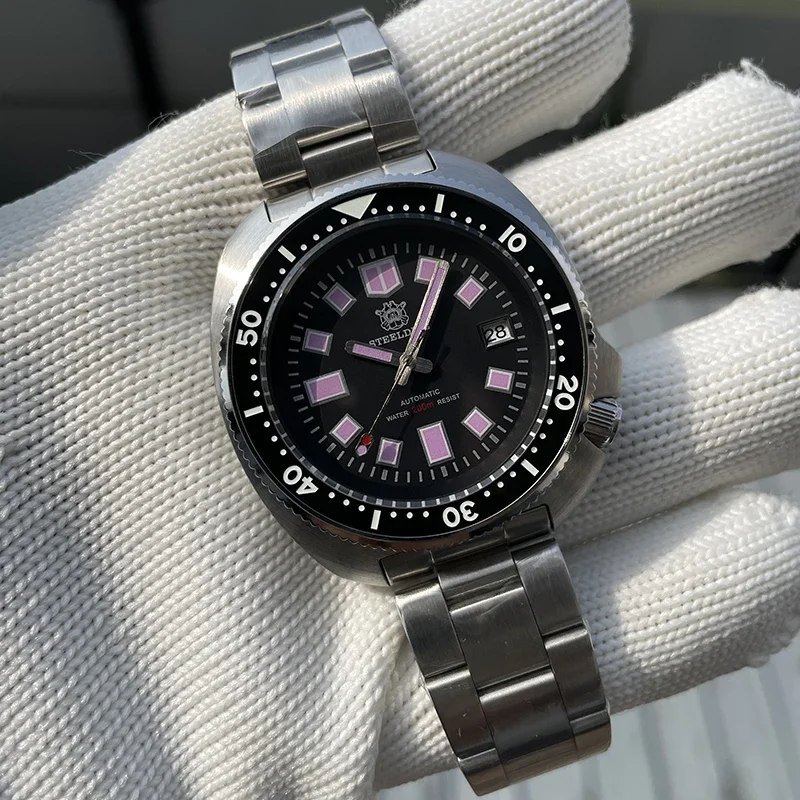 

STEELDIVE Mens Diver Watches Automatic Watch Turtle 20ATM Waterproof Mechanical Wristwatch Luminous Sapphire NH35 Ceramic Bezel