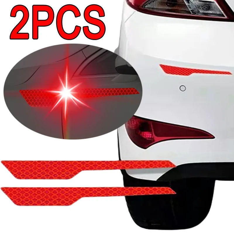 Car Bumper Reflective Safety Strip Stickers Anti-collision Safety Warning Stickers Car Night Driving Decoration Accessories