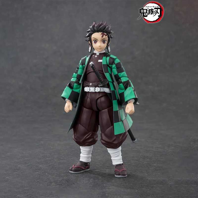En Stock Bandai SHF S.H.Figurats Demon Slayer Tanjiro Kamado caja Original figura de Anime modelo terminado Kit juguete para regalo para chico