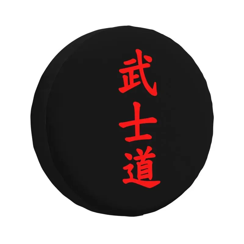 

Custom Bushido Kanji Tire Cover 4x4 SUV Japanese Warrior Samurai Spare Wheel Protector for Jeep Wrangler 14" 15" 16" 17" Inch