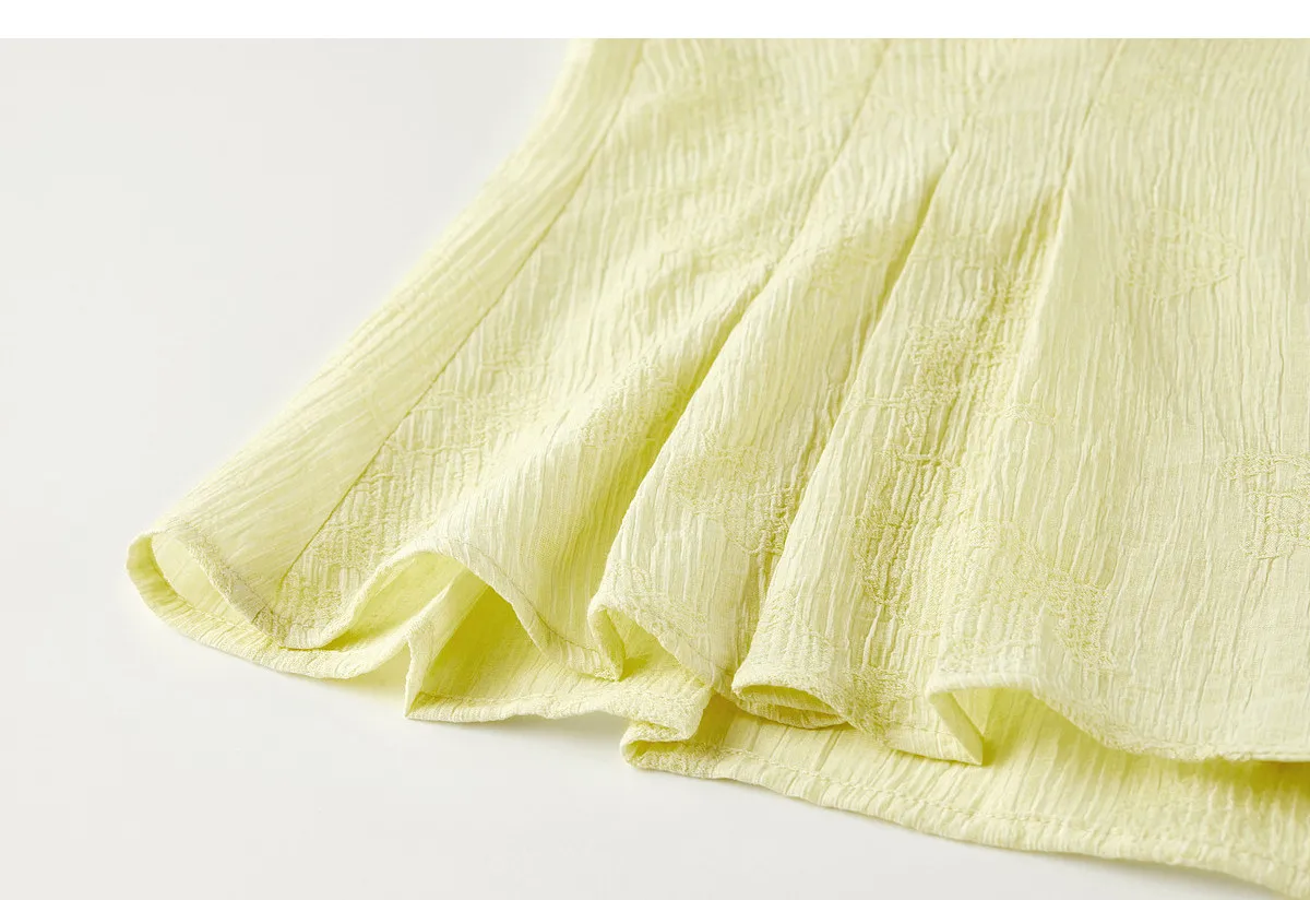 SENTUBILA Casual V-Ausschnitt Strukturierte Chiffon-Bluse für Damen 2026 Sommer Plissierte Taille Laternenärmel Hemd 162VA6625 – Detail 34