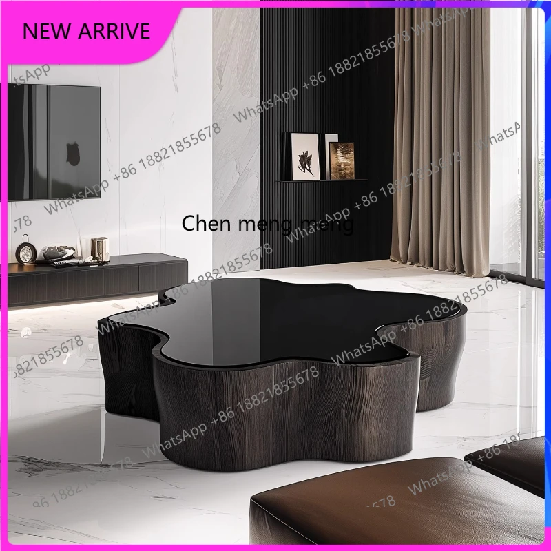 

Italian irregular solid wood coffee table high sense modern minimalist home living room, coffee table table A