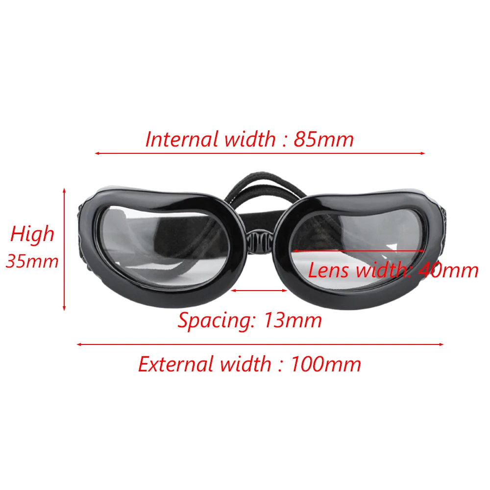 Retro Pilotenbrille für kleine Hunde, Fahrradbrille für Haustiere, Yorkshire Pinscher Sonnenbrille, Fotografie-Zubehör für Haustiere – Detail 1