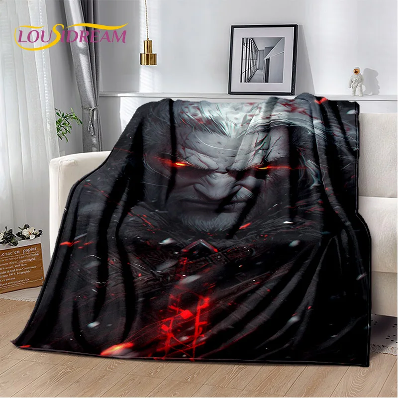 

HD The W-Witcher Game Cartoon Soft Blankets,Keep Warm Throw Blanket Comfortable Blanket for Picnic Beds Sofa Home Bedroom Gift