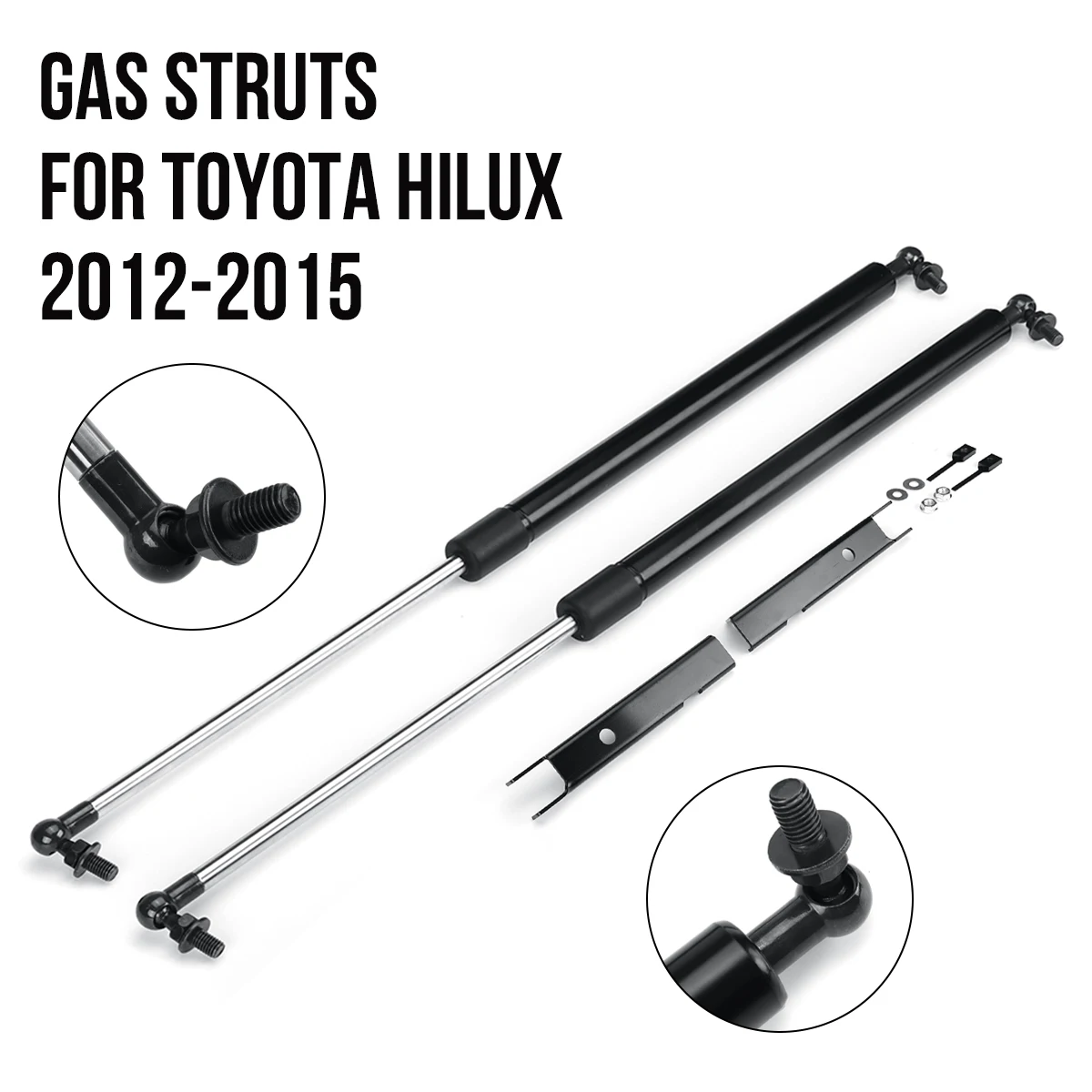 2pcs Car Hood Struts Bonnet Gas Lift Support Damper Fits For Toyota Hilux 2015 2016 2017 2018 2019 2020 2021 2022