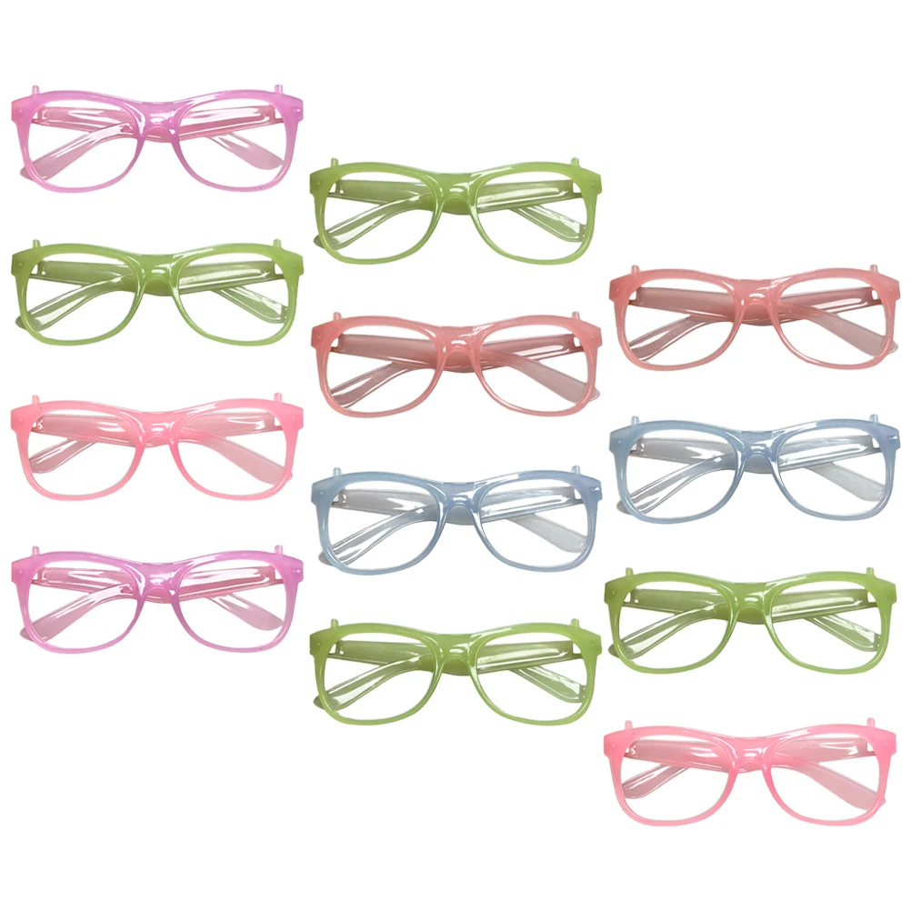 

12 Pcs Luminous Glasses Frames Kids Party Eyewear Glow Wedding Funny Plastic Favor Festival