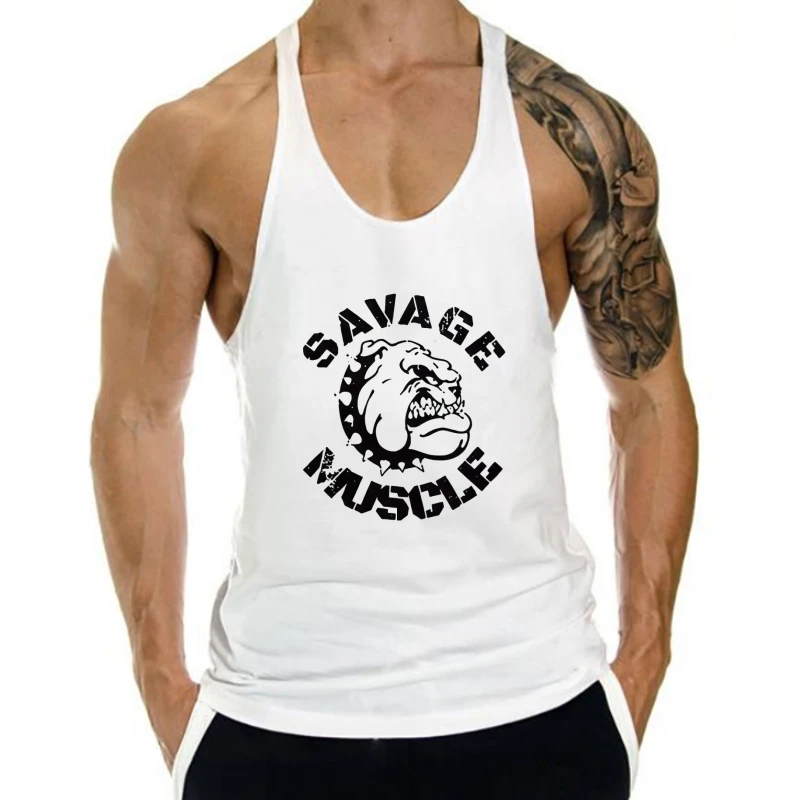 

Мужской стильный жилет-стрингер — майка-борцовка для спортзала, дышащая для бодибилдинга, ежедневных тренировок и модного образа в тренажерном зале