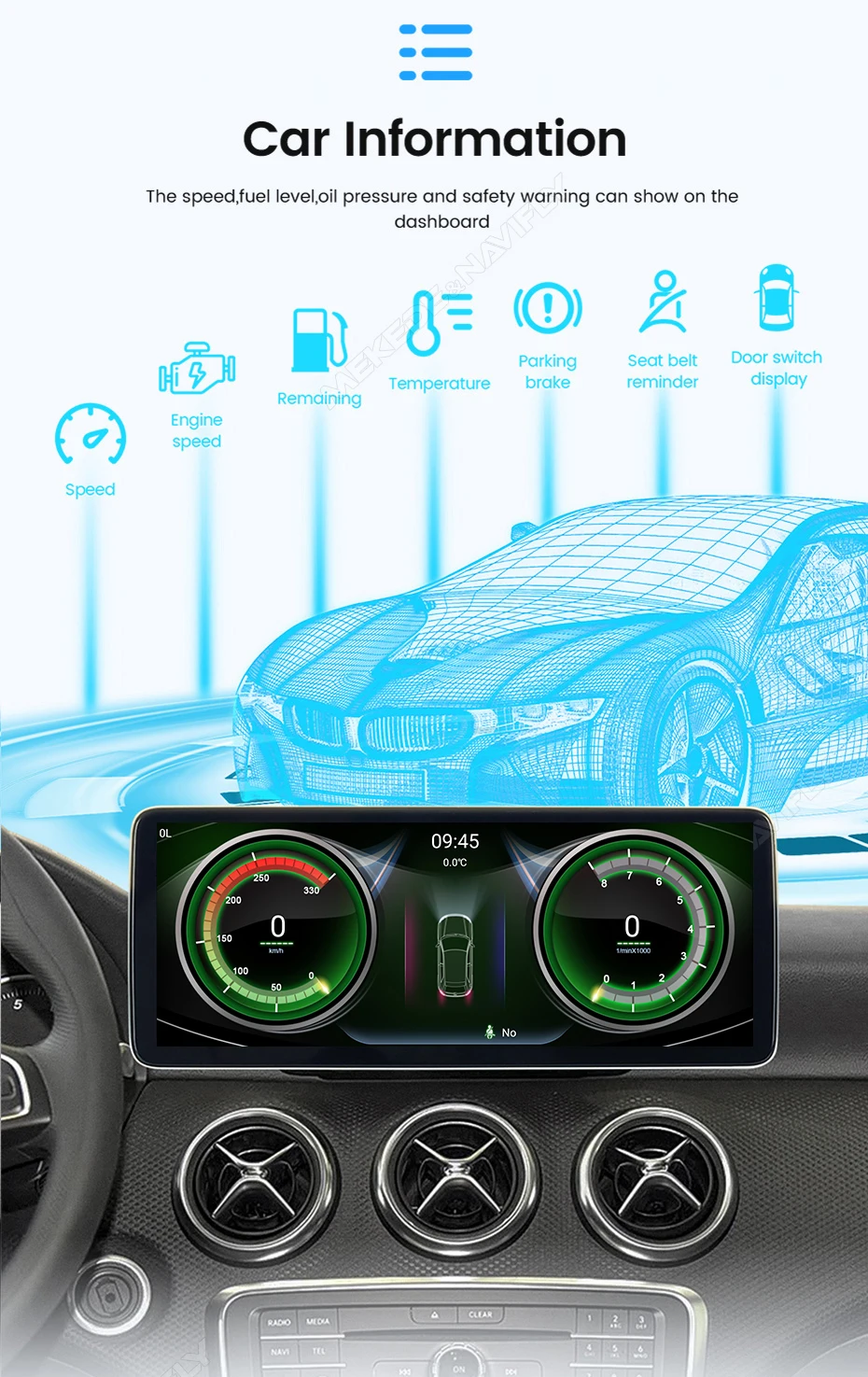 MEKEDE EU Duty Free Qualcomm Snapdragon 680 für Mercedes Benz C W205-GLC 2014 - 2018 NTG5.0 System Autoradio Intelligentes System Multimedia-Player Kabelloses Carplay Android Auto 4G DSP GPS-Navigation WIFI 1920*720 – Detail 25