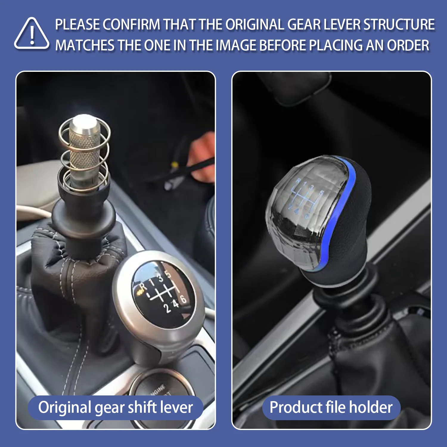 The Crystal Shift Knob Is For Manual/Reverse Gear With 5-Speed/6-Speed 10/12MM Diameter And Seven Color LED Lights view 6