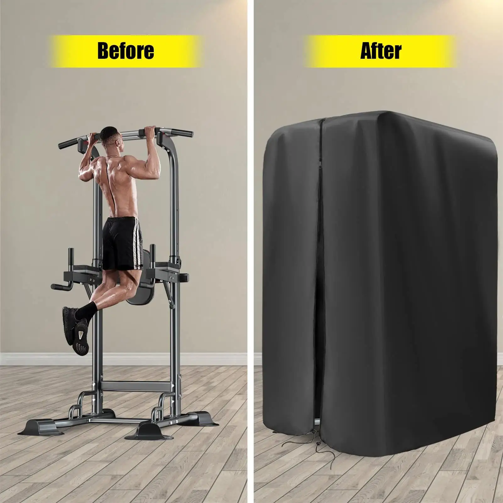 Pull Up Station Cover Workout Station Dustproof Cover Fitness Rack Machine Protection Hoods For Home Gym Patio Park Garage
