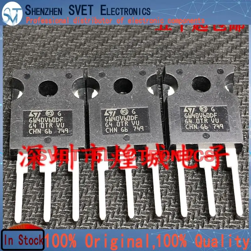 10PCS-50PCS  STGW40V60DF GW40V60DF  TO-247 600V 40A   Original In Stock Fast shipping