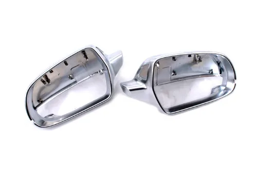 S Line Style Silver Matt Chrome Side Mirror Cap Replacement Facelift Version With Lane Assist for Audi A4 & A5 B8 facelift