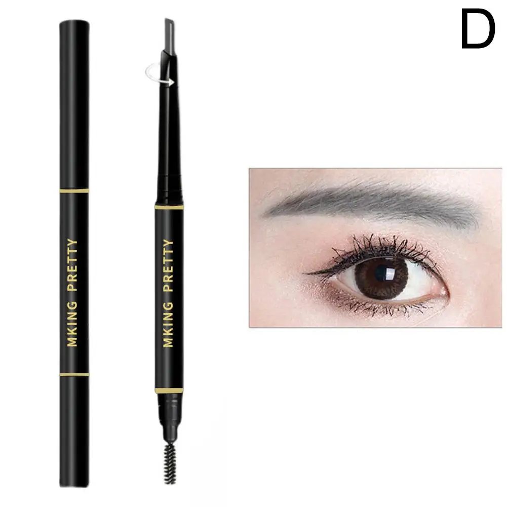 Double Eyebrow Pencil With Brush 360 Degree Rotation Tool Pen Waterproof Eyebrow Automatic Pen Makeup Eyebrow Women T8l8
