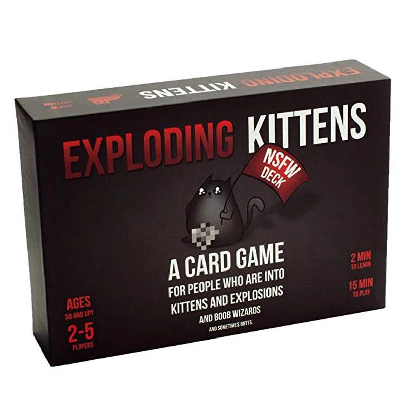 Black explosive kitten family gatherings, board games, fun adult and children\'s toy card games, suitable as holiday gifts