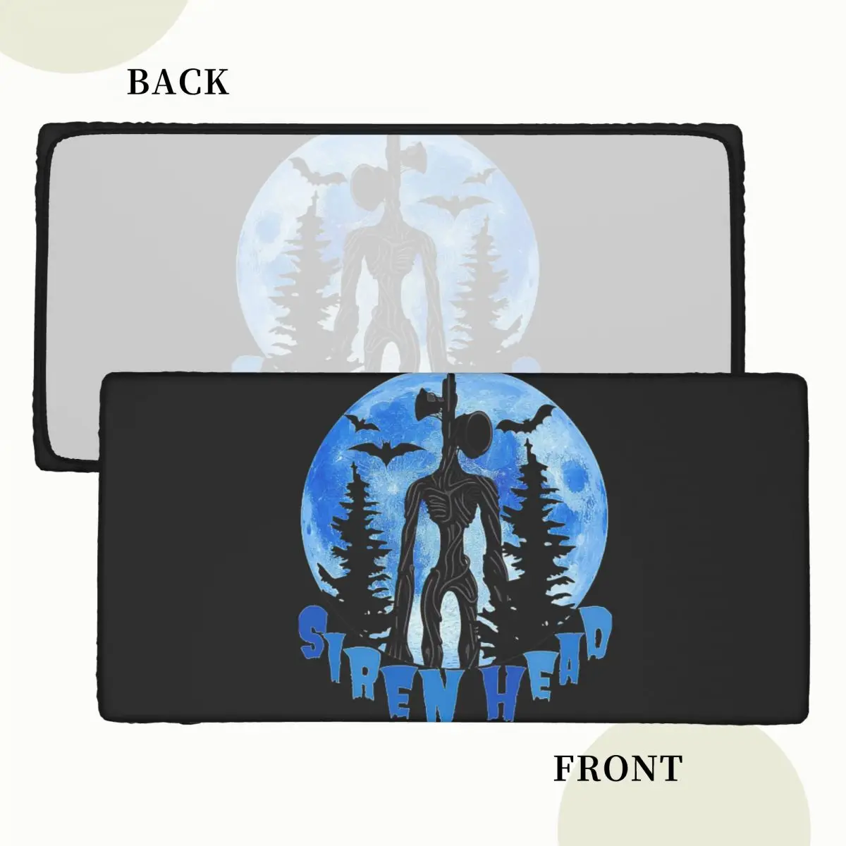 Cartoon Horror Creepypasta Siren Head Customized Rectangular Tablecloth Oilproof Table Cover for Dining Events Table Cloth