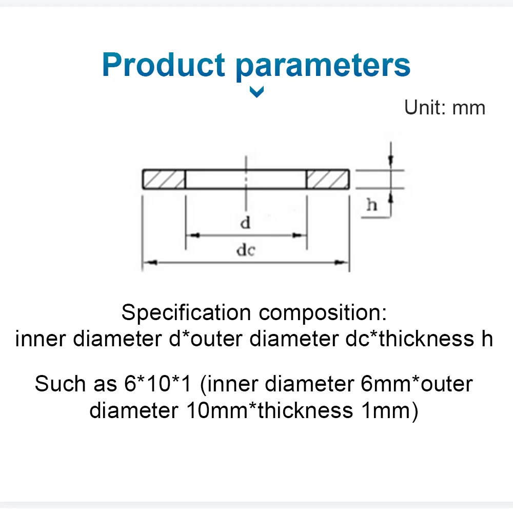NINDEJIN Copper Flat Washer M5 M6 M8 M10 M12 M14 M16 M18 M20 M22 M24 M27 M30 M33 M36 Plain Washer Flat Gaskets for Screw Bolt