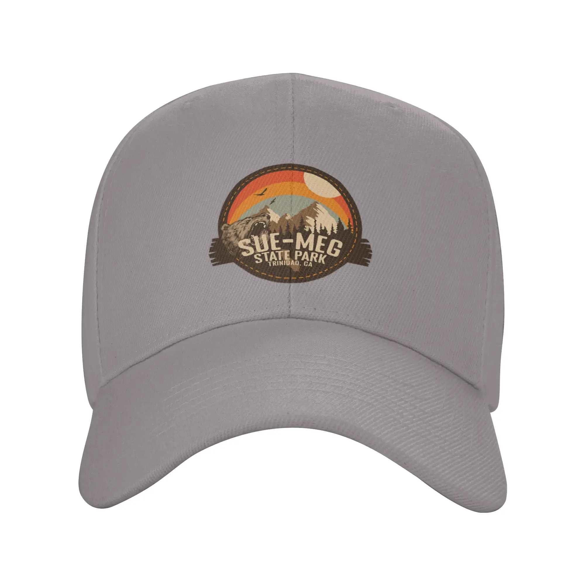 Hot Sale Sue-meg State Park California - CA Retro Souvenir Badge Baseball Cap  Sportswear Black Cap  Short Trip Black Cap