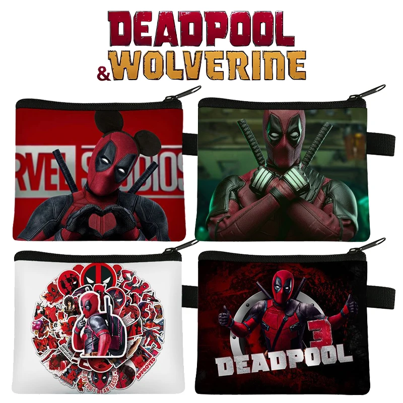 

Deadpool & Wolverine Coin Purse New Marvels Anime Cute Wallet Kids School Travel Portable Money Bag Pouch Child Gift Hot Sales