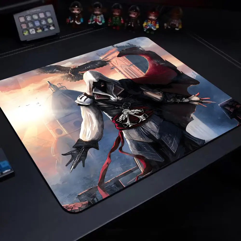 A-Assassins Creed Mouse Pad Gaming Laptops Mousepad Gamer Carpet Keyboard Mat Desk Protector Anime Cartoon Mouse Pads