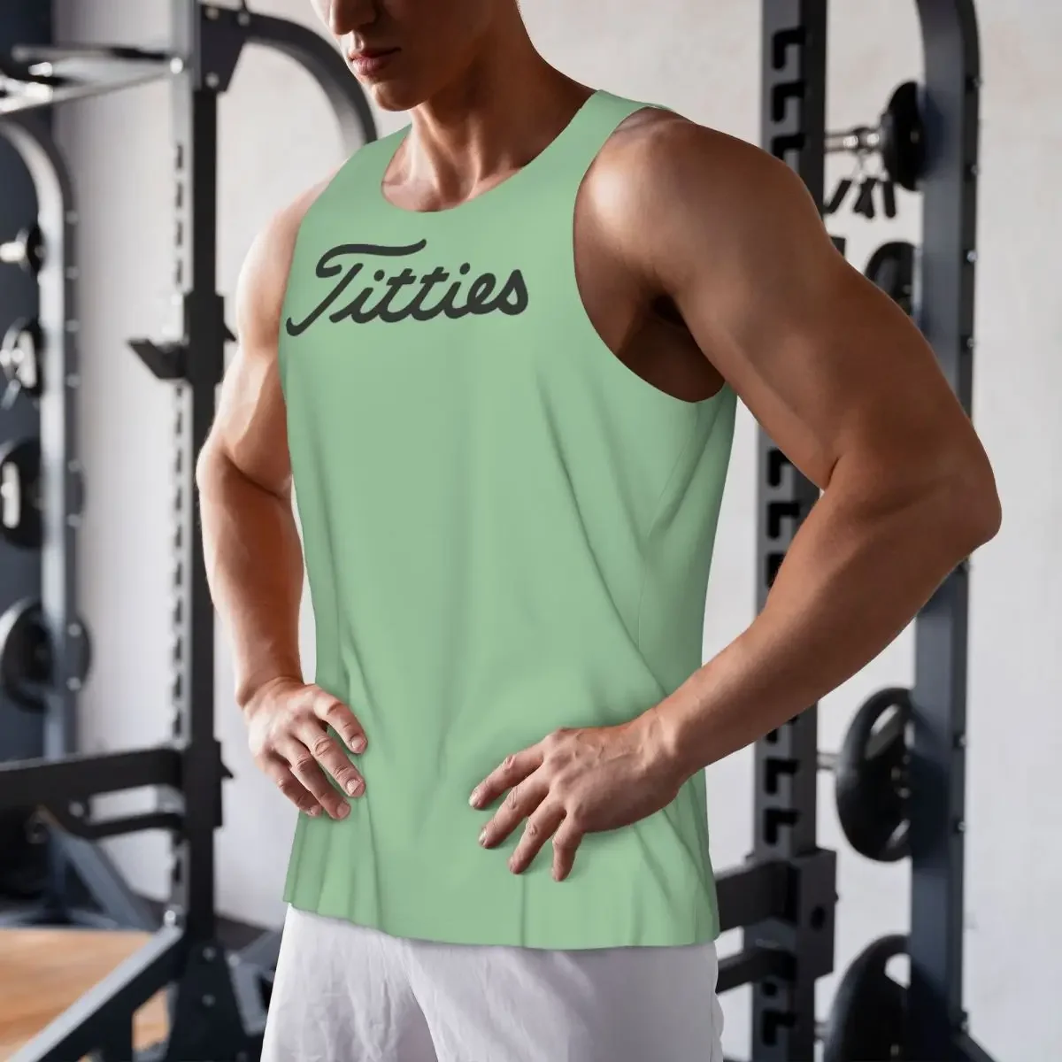 Quick Dry Titties Golf Ball Gym Tank Muscle Sleeveless Shirt Bodybuilding Breathable Vest