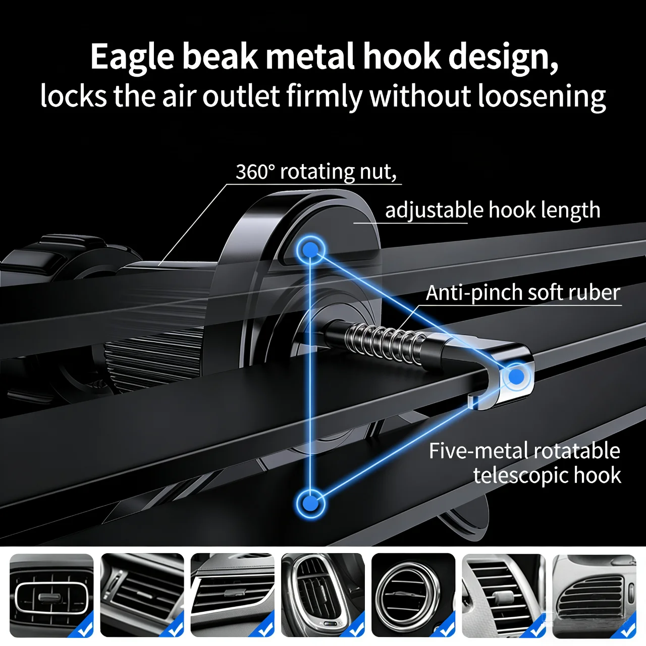 Car Mobile Phone Holder Car Navigation Holder Air Outlet Magsafe Magnetic Multifunctional Holder image 3