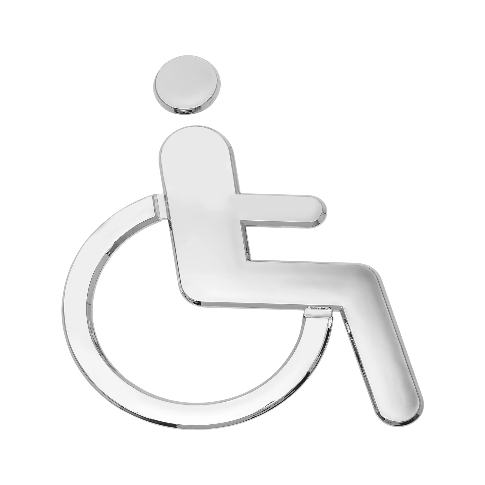 

Wheelchair Disabled Toilet ABS Black Wall Sticker Restroom Business Safety Sign Easy Install Lightweight Reliable