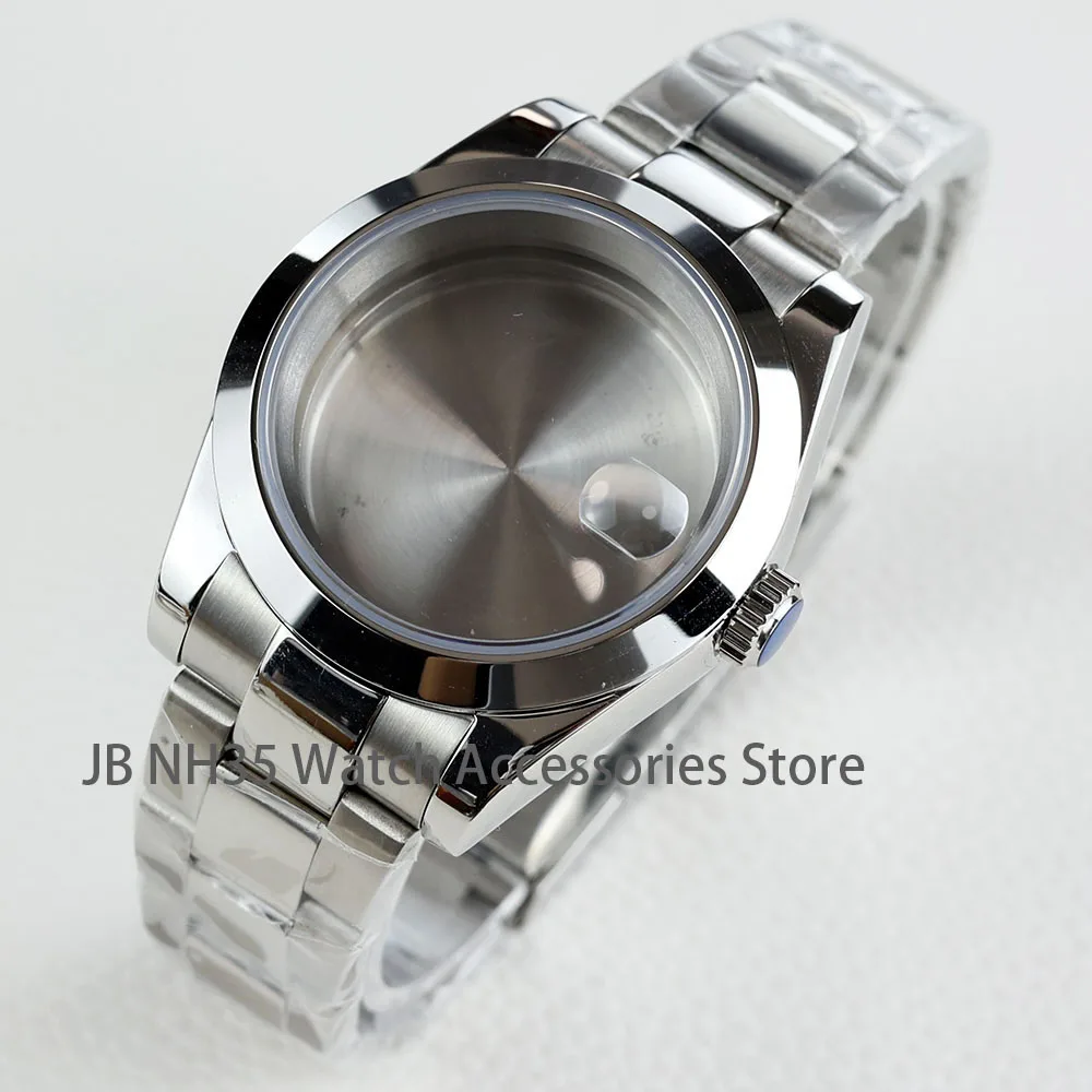 36mm/39mm Silver NH35 Watch Case Sapphire Glass Waterproof Fit NH35 NH36 NH34 Movement Good Quality Oyster Stainless Steel