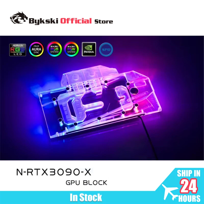 

Bykski N-RTX3090-X GPU Water Block Use for NVIIDIA RTX 3090 Reference Edition/ Peladn Rtx 3090 GPU Card / Full Cover Design