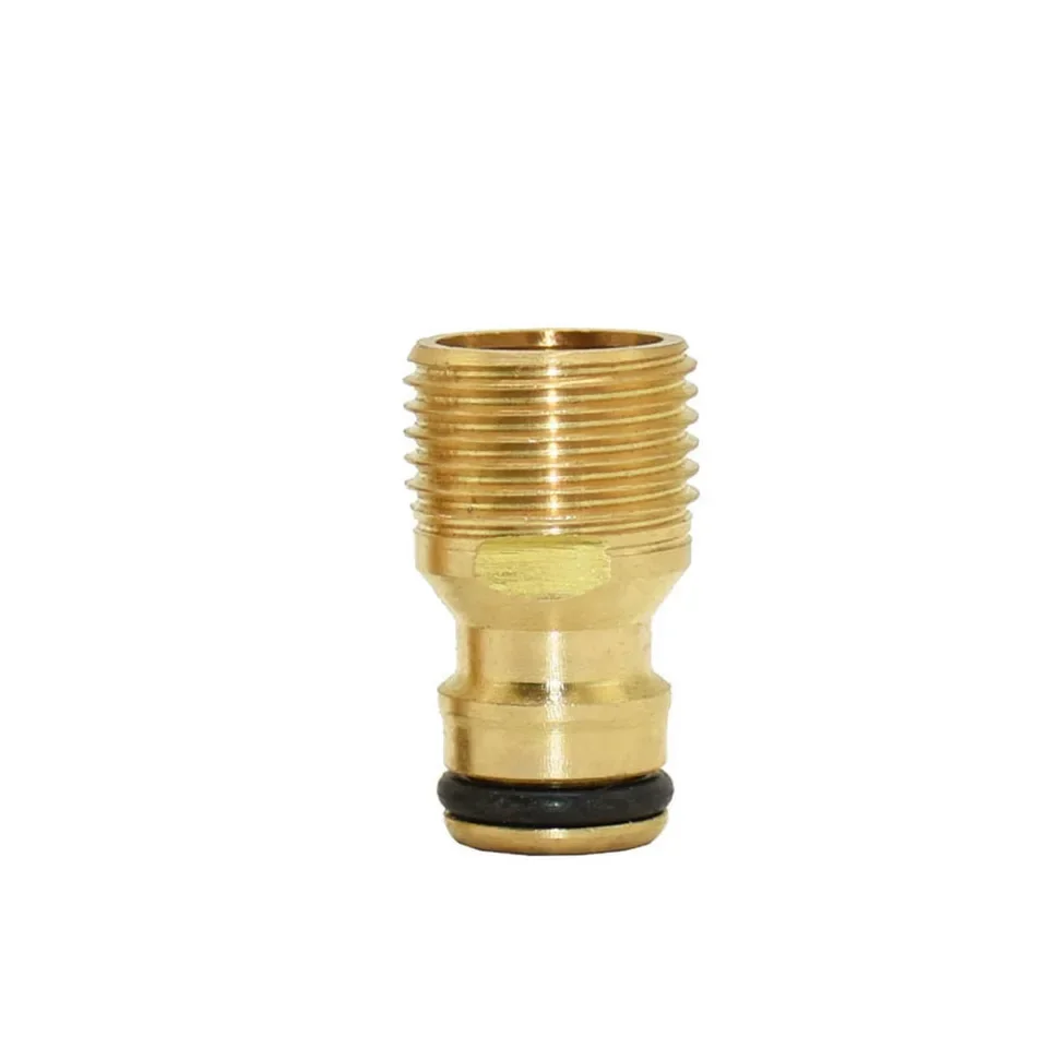 1/2 inch 5/8 inch 3/4 inch brass quick connect fitting for garden hose systems water stop coupling copper threaded tap adapter h