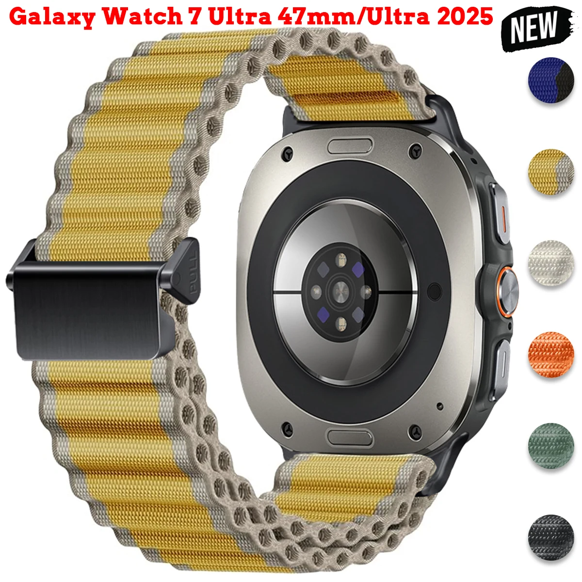 Sports Trail Band For Samsung Galaxy Watch Ultra 2025 47mm Nylon Loop Wristband For Samsung Galaxy Ultra No Gaps Bracelet Correa