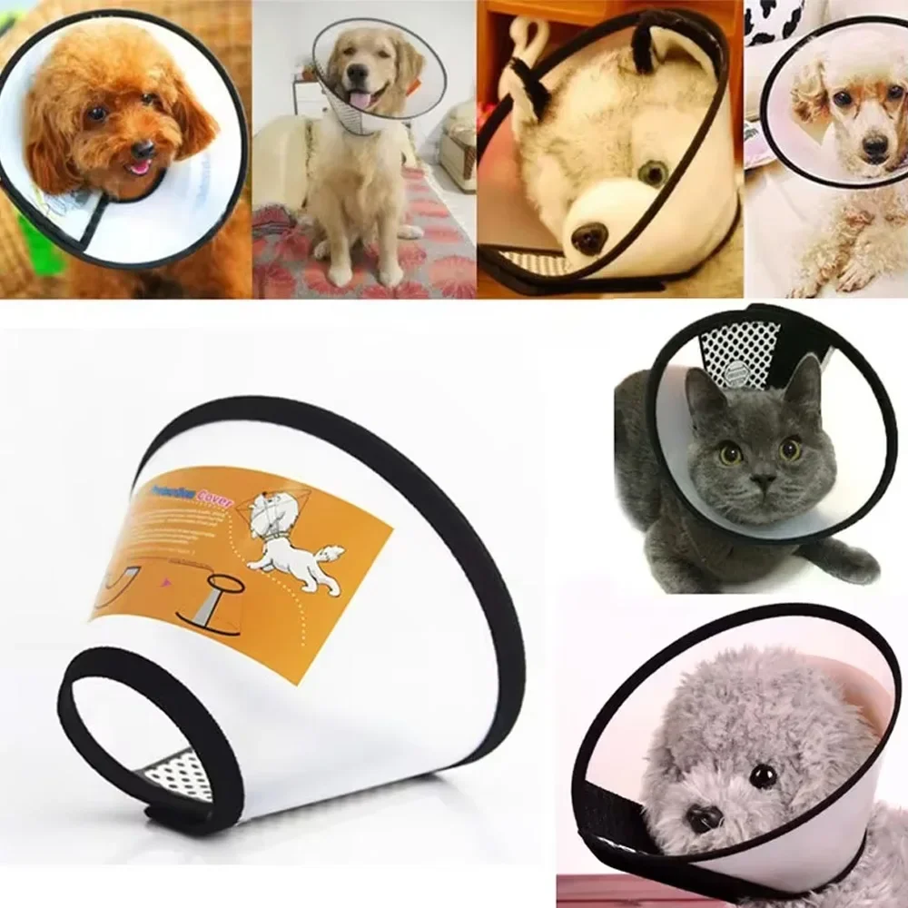Recovery Neck Collar Post-Surgery Care Anti-Gnaw Protection Ring Adjustable Soft Pet, Universal Product for Cats and Dogs