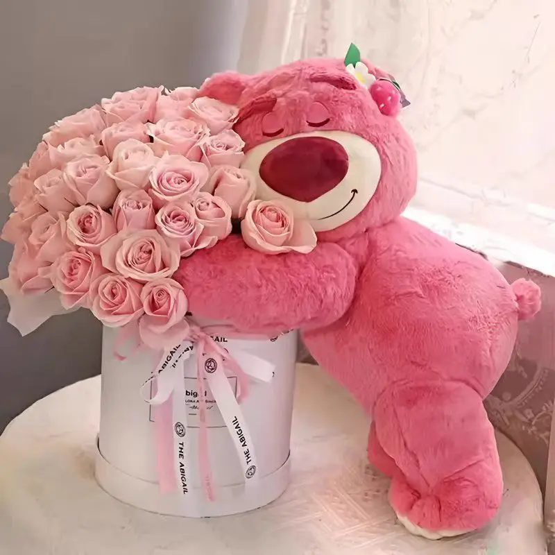 2025 Disney Toy Story Lotso lindo oso fresa sofá almohada de felpa juguetes de peluche niños niñas amigos festivales regalo de cumpleaños