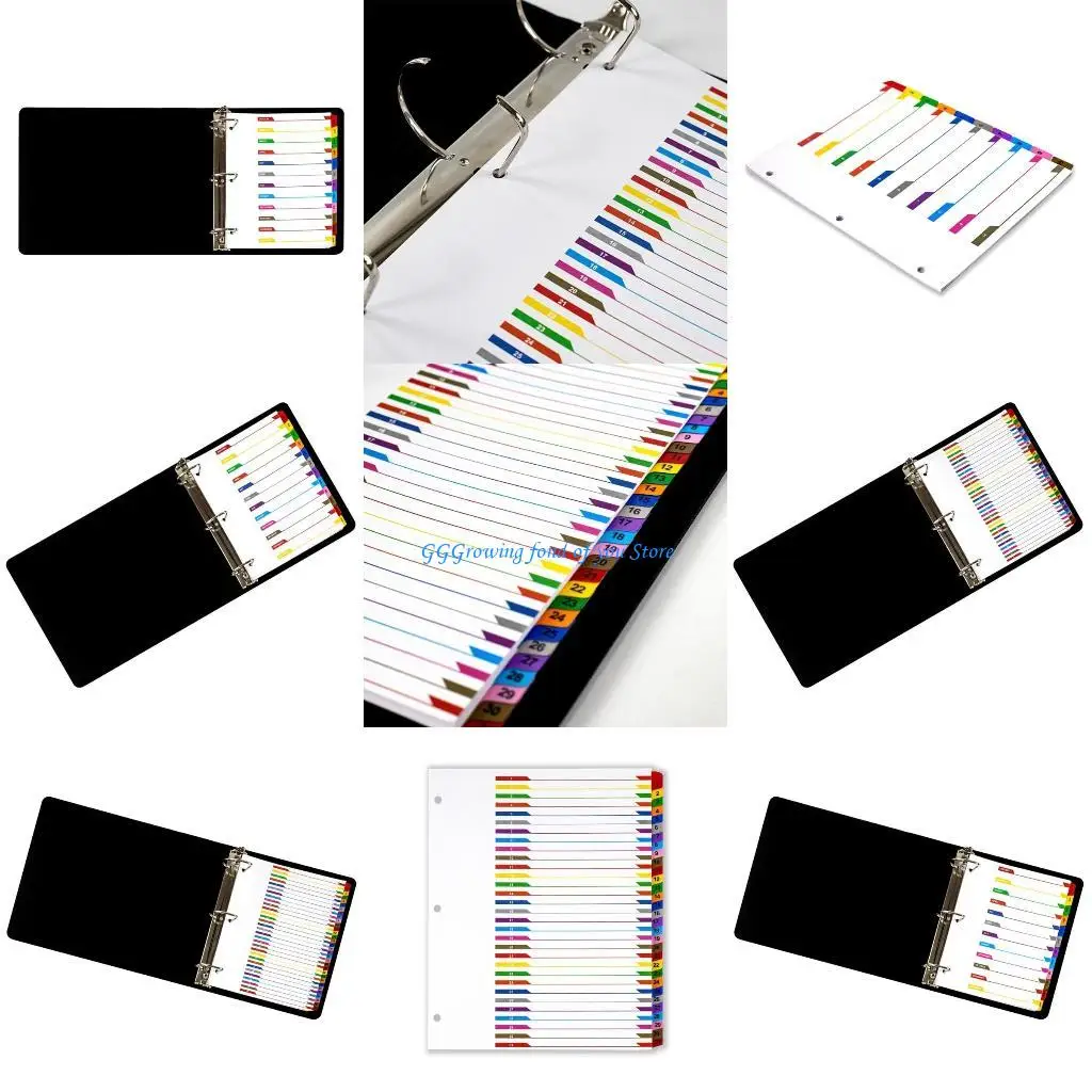 H9EB Binder Dividers Multi-punched Reinforced Board Index Dividers for School