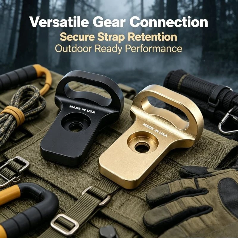 Premium Multi-Functional Strap Ring, Convertible Single/Dual Point Design, Durable Sling Adapter Buckle for Outdoor Activities