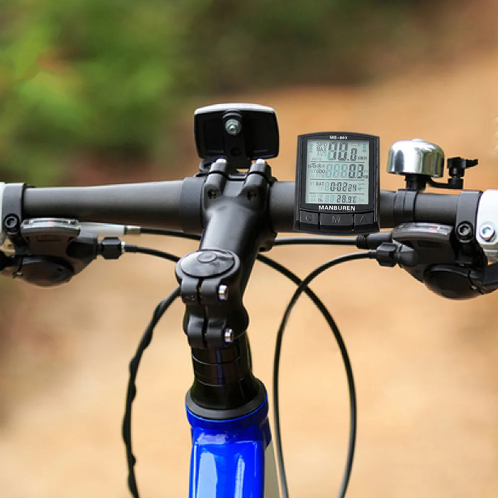MTB Bike Digital LED Speedometer Watch Cycling Odometer Stopwatch for Road Bike with Sensor Bicycle Computer view 6