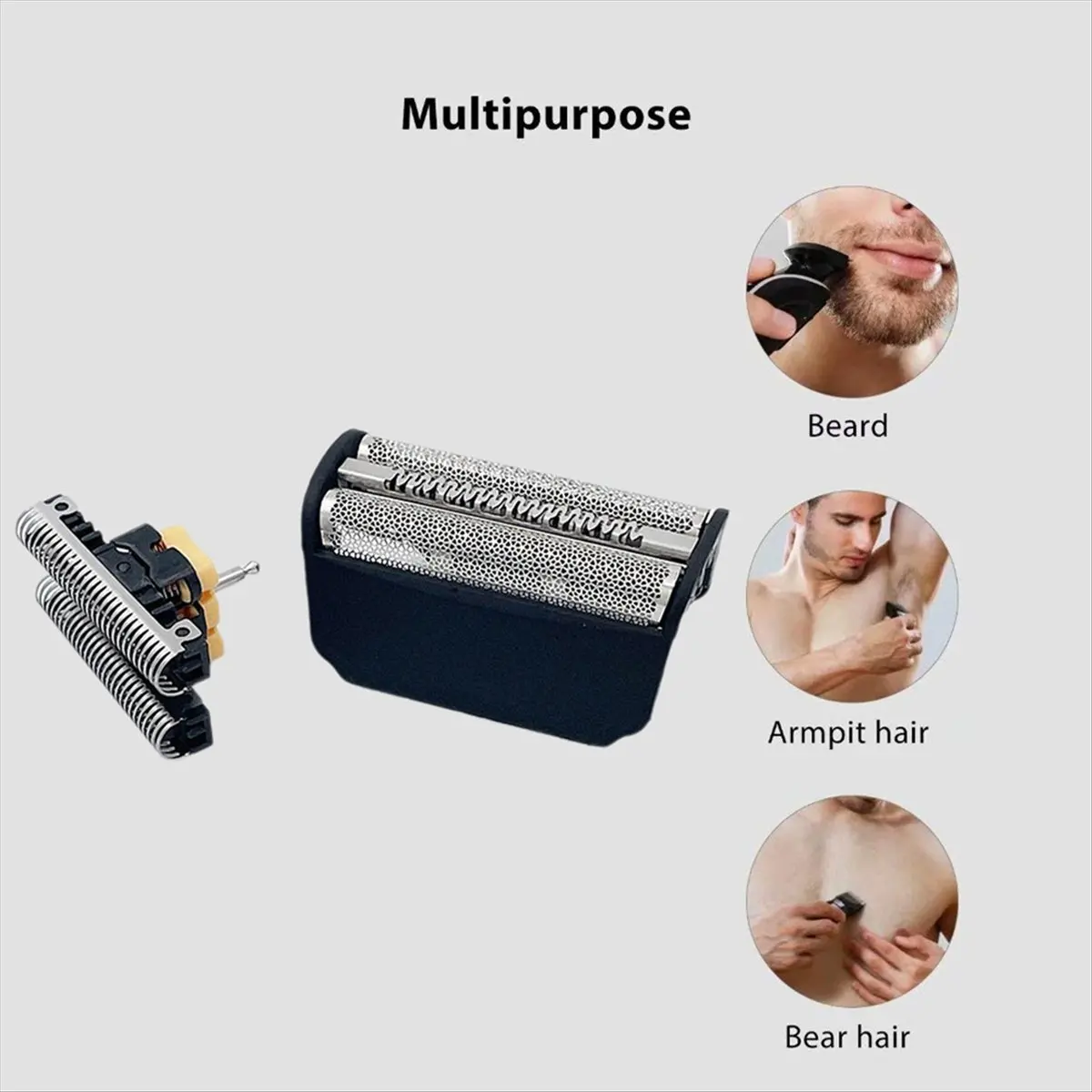 #37Z 30B Replacement Foil & Cutter for BRAUN 3 Series Electric Shaver Head,30B For BRAUN,(Plastic+Metal)