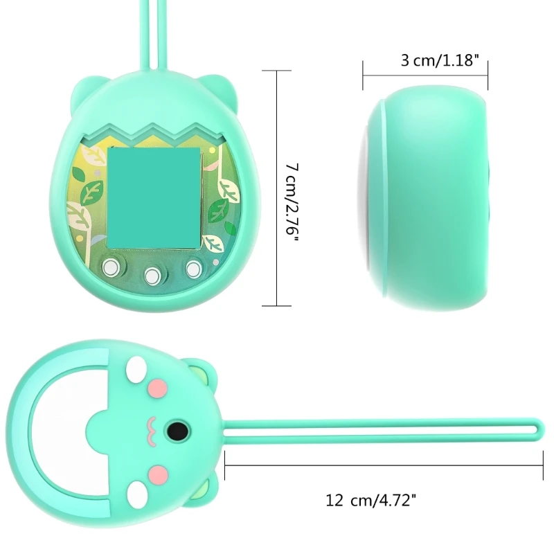 Casing Penutup Silikon Lucu untuk Penutup Pelindung Tahan Aus Permainan Hewan Peliharaan Elektronik D5QF